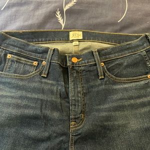 JCrew 9" mid-rise vintage slim-straight jean in resin rinse